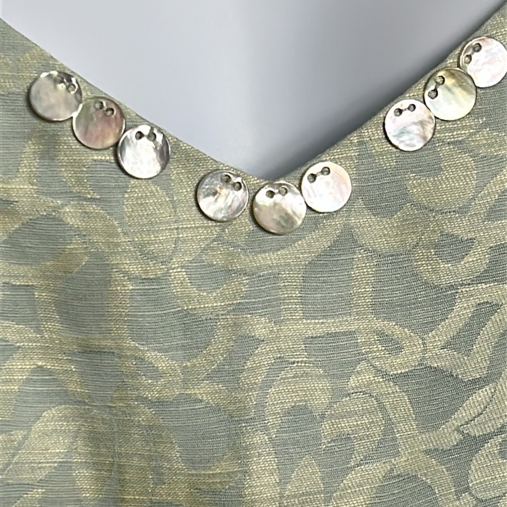 Sigred Olson Women's Size 14 Mint Green Dress Sequence Front Trim Thin Straps - Picture 4 of 9